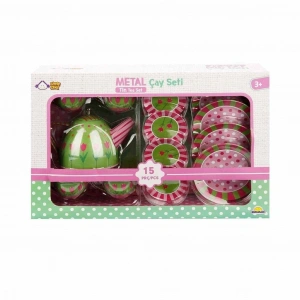 Mey İthalat® 02169 Metal Oyuncak Çay Takımı 15 Parça -