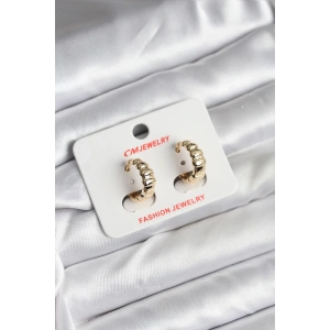 Mey İthalat® 14K Gold Renk Kaplama CM Kadın Küpe