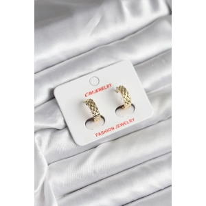 Mey İthalat® 14K Gold Renk Kaplama CM Kadın Küpe