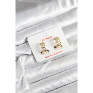 Mey İthalat® 14K Gold Renk Kaplama Samanyolu Model CM Kadın Küpe