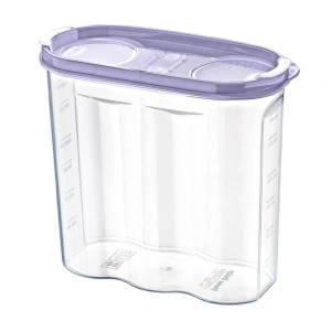 2 Kapaklı Ölçekli Erzak Kuru Gıda Saklama Kutusu Kabı - 1,7 Litre - SA935 (5047)