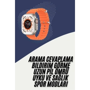 Mey İthalat® 2025 Model Akıllı Saat Çift Kordon Ios Ve Android Arama Cevaplama Sesli Asistan