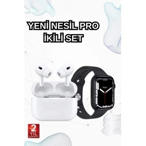 Mey İthalat® 2025 Model Akıllı Saat ve Yeni Nesil Pro Bluetooth Kulaklık TWS Yüksek Ses Kaliteli