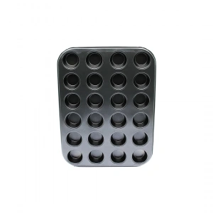 24 GÖZLÜ METAL - SİYAH MUFFIN KEK KALIBI (5047)