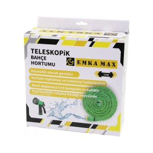 25MT TELESKOPİK UZAYAN BAHÇE HORTUMU 7 FONKSİYON AYARLI TETİKLİ TABANCA (5047)