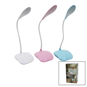 2IN1=ŞARJLI - PİLLİ 18LEDLİ MASA LAMBASI OYNAR BAŞ -DOKUNMATİK AÇ KAPA - 3 KADEME IŞIK (5047)