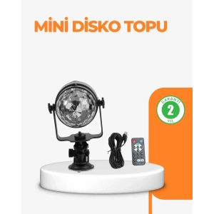 Mey İthalat® 3 Renk 7 Mod Döner Disko Topu Işık