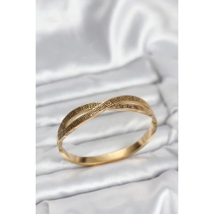 316L Çelik Gold Renk Vintage Kadın Kelepçe Bileklik