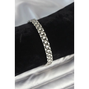 Mey İthalat® 316L Çelik Gümüş Renk 7 mm Kalınlık Erkek Bileklik