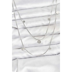 Mey İthalat® 316L Çelik Zincir Gümüş Renk Pullu Kadın Kolye