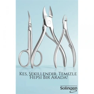 3’lü Paslanmaz Manikür Seti – Tırnak Makası, Et Pens, Kavisli Makas | Evde Profesyonel Bakım