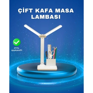 Mey İthalat® 3’ü 1 Arada Çok Amaçlı Masa Lambası | Göz Yormayan Işık, Organizer Tasarım