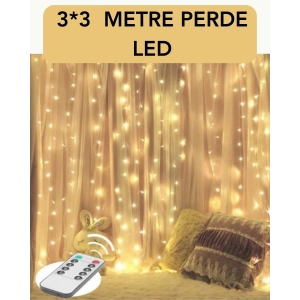 Mey İthalat® 3x3 Metre Perde LED Işık – Parti ve Bahçe Dekorasyonu