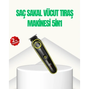 Mey İthalat® 5-in-1 Saç ve Sakal Şekillendirici Erkek Bakım Seti