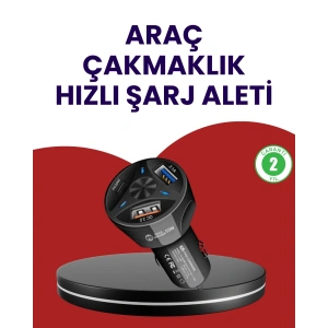 Mey İthalat® 55W PD ve Quick Charge 3.0 Destekli Polygold Araç Şarj Adaptörü