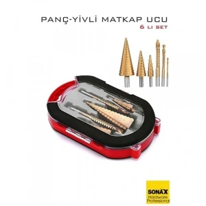 6lı Titanyum Kaplama Kademeli Panç Matkap Ucu Seti – Metal, Ahşap ve Plastik için