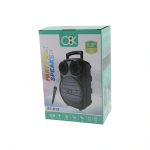 6.5 İNÇ BLUETOOTH WİRELESS MİKROFONLU HOPARLÖR - SPEAKER USB SARJLI AUX - TF - USB  BT-612 (5047)