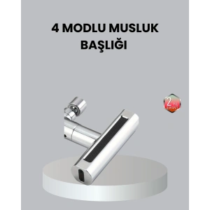 Mey İthalat® ABS Pirinç Alaşımlı Musluk Başlığı 4 Modlu 360° Dönebilen ve Ekonomik