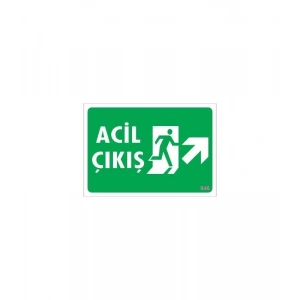Acil Çıkış Uyarı Levhası 17,5x25 KOD: 946