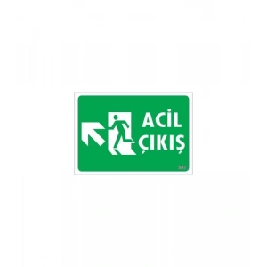 Acil Çıkış Uyarı Levhasi 25x35 KOD: 947