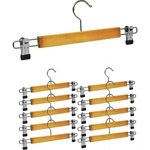 10 ADET AHŞAP METAL UÇLU PANTOLON VE ETEK ASKISI (5047)