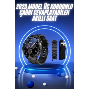Mey İthalat® Akıllı Saat Yeni Nesil Üç Kordonlu Nabız Ölçer Çağrı Cevaplama