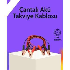 Akü Takviye Kablosu 1200A İzoleli Büyük Maşalı 2m Dayanıklı