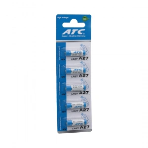 ATC SUPER ALKALİNE BATTERY A27 - 27A LR27 ARAÇ - OTO KUMANDA PİLİ 12V 5Lİ KART (5047)