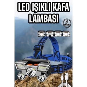 Mey İthalat® Balıkçı Kafa Lambası Led Işık 4 Farklı Mod Esnek ve Ayarlanabilir