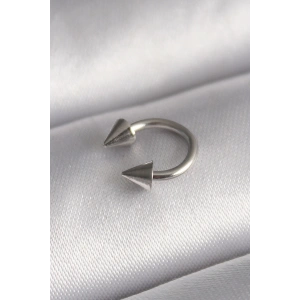 316L Çelik Gümüş Renk Halka Çivi Model Kadın Piercing