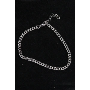 Mey İthalat® 316L Çelik İnce Klasik Model Gümüş Renk Erkek Bileklik