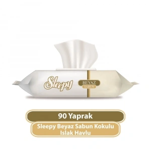 Mey İthalat®   Beyaz Sabun Kokulu Islak Havlu Mendil 90 Adet