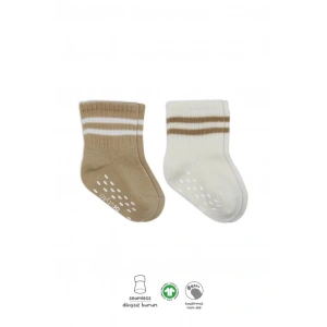 Mey İthalat®   2Li Çemberli Kaymaz Soket Çorap 10125 Bej-Ekru