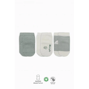 Mey İthalat®  Puanlı Kaymaz Penye Soket Çorap 3Lü BS10108 Nil (ADET FİYATIDIR)