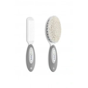 Mey İthalat®  Doğal Kıl Fırça Tarak Seti 519 Gri