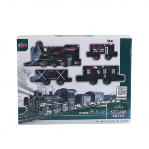 Mey İthalat® FF-1603C-4C Sesli ve Işıklı Buharlı Tren Oyun Seti -Vardem Oyuncak