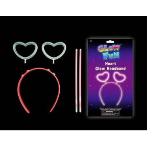 Glow Stick Karanlıkta Yanan Fosforlu Kalp Taç 12 Adet