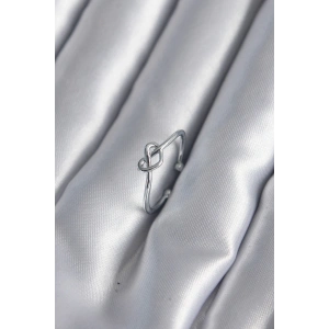 Gümüş Renk Düğüm Kalp Model Kadın Yüzük