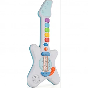 Mey İthalat® Işıklı Müzikli ve Çok Fonksiyonlu Rockn Roll Gitar