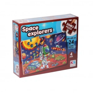 Mey İthalat® JP 31011 Space Explorers Jumbo Puzzle 24 Parça -Puzzle