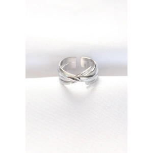 Kalın Silver Renk Ayarlanabilir Yüzük