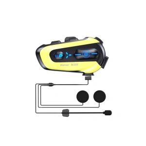 N3x Rgb Işıklı Intercom 3 Kişi Bağlantılı 1000mah Motosiklet Bluetooth Kulaklık Seti