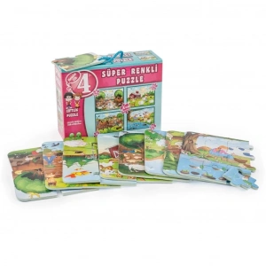 Nessiworld 3222 ÇİFTLİK SÜPER RENKLİ PUZZLE 4LÜ