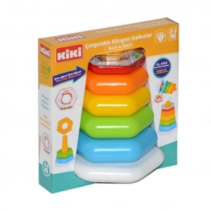 Nessiworld  AE-1510 Kiki, Çıngıraklı Altıgen Halhalar / 0-3 yaş