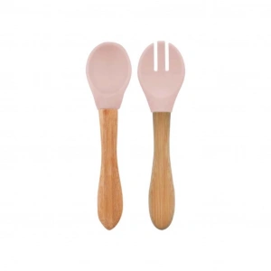 Mey İthalat® Mama Kaşığı ve Çatal Seti Pinky Pink