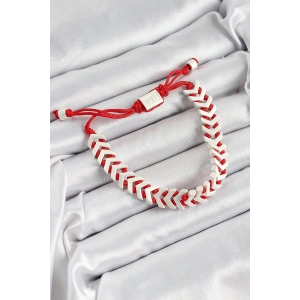 Pirinç Asansörlü Kırmızı Beyaz Juju Kadın Bileklik