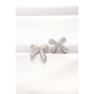 Pirinç Gümüş Renk Fiyonk Küpe