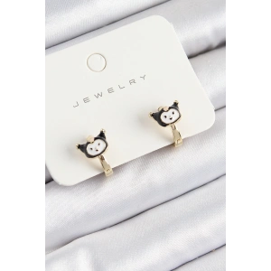 Pirinç Kuromi Model Gold Renk Çocuk Küpe