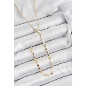 Pirinç Zirkon Taşlı Yıldız Figürlü Y Model Gold Renk Kadın Kolye