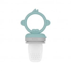 Silikon Püre Meyve Sebze Emziği Aqua Green / Powder Grey